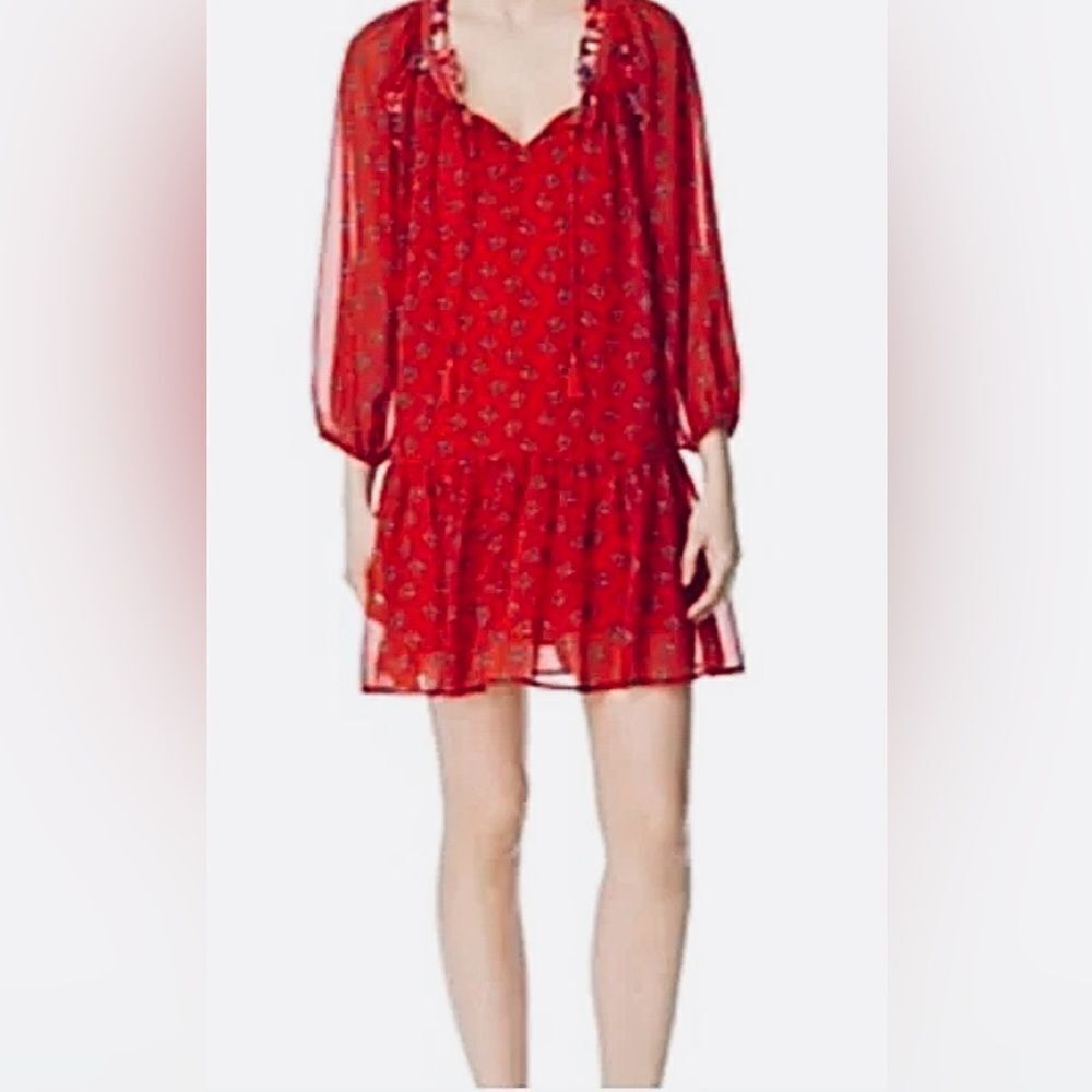 NWOT. Beltaine Sheer Floral Dress with Slip size M